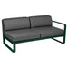 Fermob Bellevie Module droit 2 places Vert cèdre 02 Gris graphite A3 