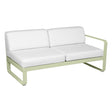 Fermob Bellevie Module droit 2 places Vert tilleul 65 Blanc grisé 81 