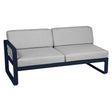 Fermob Bellevie Module gauche 2 places Bleu abysse 92 Gris flanelle 79 