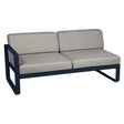 Fermob Bellevie Module gauche 2 places Bleu abysse 92 Taupe grisé B8 