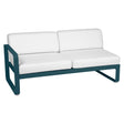 Fermob Bellevie Module gauche 2 places Bleu acapulco 21 Blanc grisé 81 