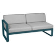 Fermob Bellevie Module gauche 2 places Bleu acapulco 21 Gris flanelle 79 