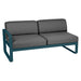 Fermob Bellevie Module gauche 2 places Bleu acapulco 21 Gris graphite A3 