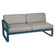 Fermob Bellevie Module gauche 2 places Bleu acapulco 21 Taupe grisé B8 