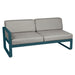 Fermob Bellevie Module gauche 2 places Bleu acapulco 21 Taupe grisé B8 
