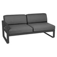 Fermob Bellevie Module gauche 2 places Carbone 47 Gris graphite A3 