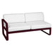 Fermob Bellevie Module gauche 2 places Cerise noire B9 Blanc grisé 81 