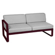 Fermob Bellevie Module gauche 2 places Cerise noire B9 Gris flanelle 79 
