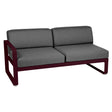 Fermob Bellevie Module gauche 2 places Cerise noire B9 Gris graphite A3 
