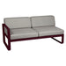 Fermob Bellevie Module gauche 2 places Cerise noire B9 Taupe grisé B8 