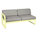 Fermob Bellevie Module gauche 2 places Citron givré A6 Taupe grisé B8 