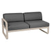 Fermob Bellevie Module gauche 2 places Muscade 14 Gris graphite A3 