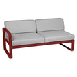 Fermob Bellevie Module gauche 2 places Piment 43 Gris flanelle 79 