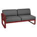 Fermob Bellevie Module gauche 2 places Piment 43 Gris graphite A3 