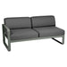 Fermob Bellevie Module gauche 2 places Romarin 48 Gris graphite A3 