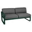 Fermob Bellevie Module gauche 2 places Vert cèdre 02 Gris graphite A3 