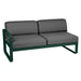 Fermob Bellevie Module gauche 2 places Vert cèdre 02 Gris graphite A3 