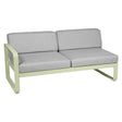 Fermob Bellevie Module gauche 2 places Vert tilleul 65 Gris flanelle 79 