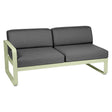Fermob Bellevie Module gauche 2 places Vert tilleul 65 Gris graphite A3 