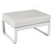 Fermob Bellevie Pouf Blanc coton 01 Blanc grisé 81 