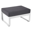 Fermob Bellevie Pouf Blanc coton 01 Gris graphite A3 