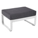 Fermob Bellevie Pouf Blanc coton 01 Gris graphite A3 
