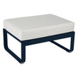 Fermob Bellevie Pouf Bleu acapulco 21 Blanc grisé 81 