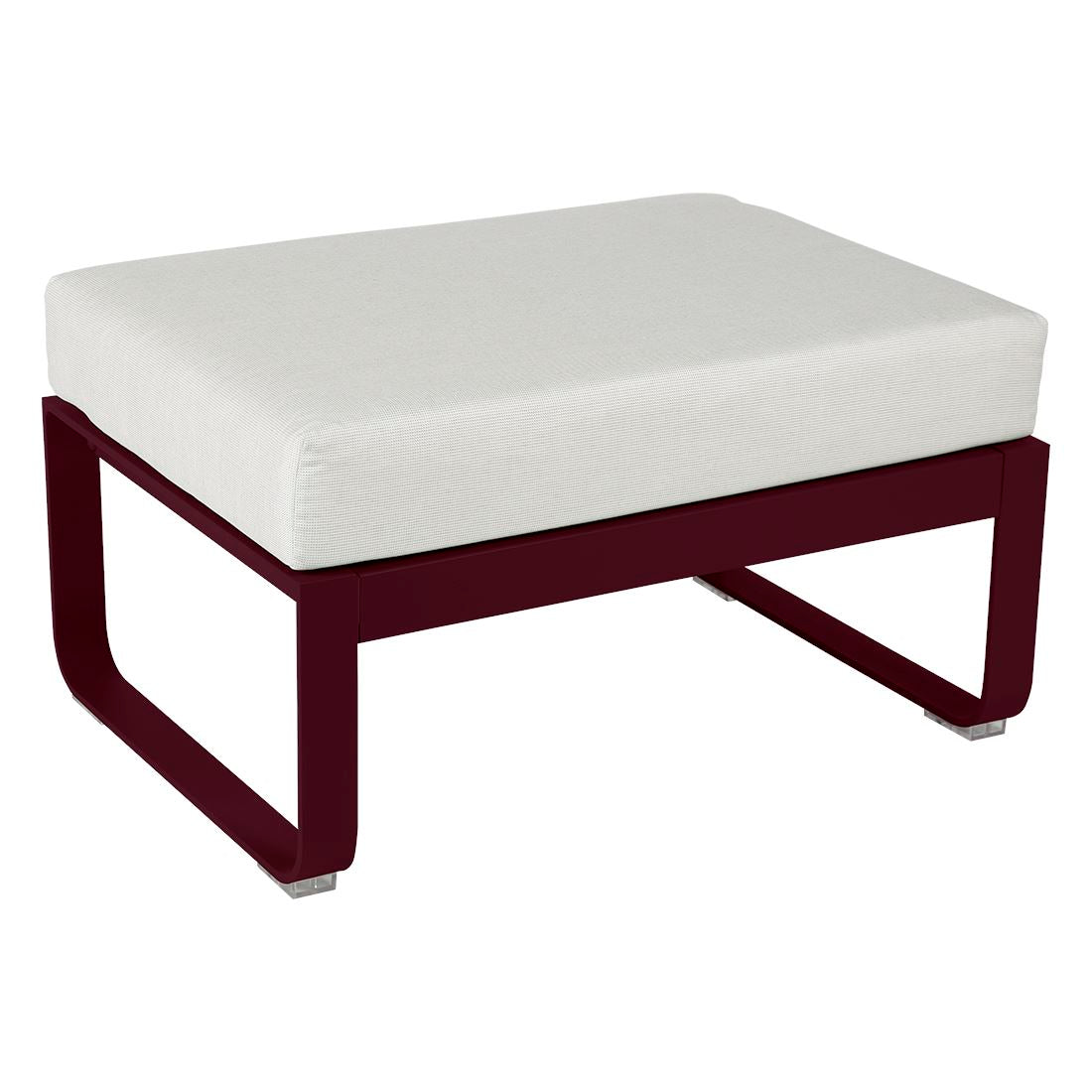 Fermob Bellevie Pouf Cerise noire B9 Blanc grisé 81 