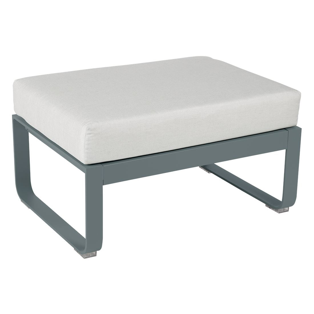 Fermob Bellevie Pouf Gris orage 26 Blanc grisé 81 