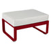 Fermob Bellevie Pouf Piment 43 Blanc grisé 81 