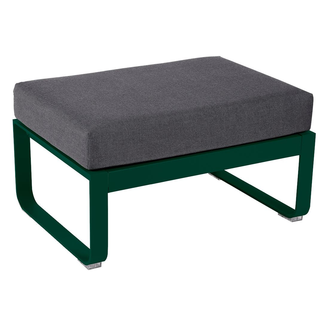 Fermob Bellevie Pouf Vert cèdre 02 Gris graphite A3 