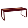 Fermob Bellevie Table 196 x 90cm - Avec Rangement Cerise noire B9 