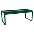 Fermob Bellevie Table 196 x 90cm - Avec Rangement Vert cèdre 02 