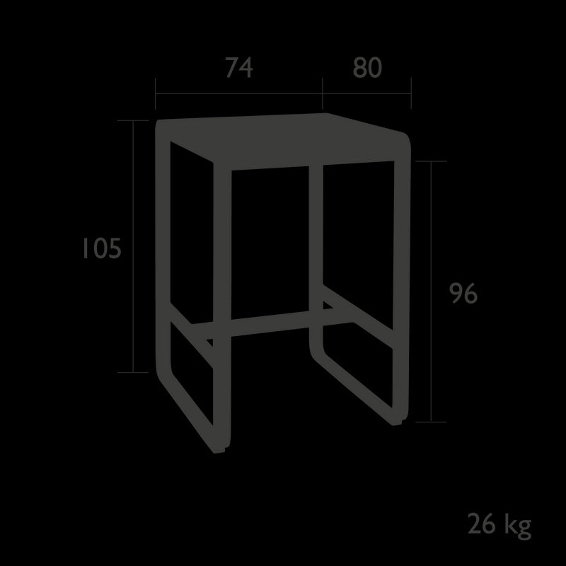 Fermob Bellevie Table haute 74 x 80cm 