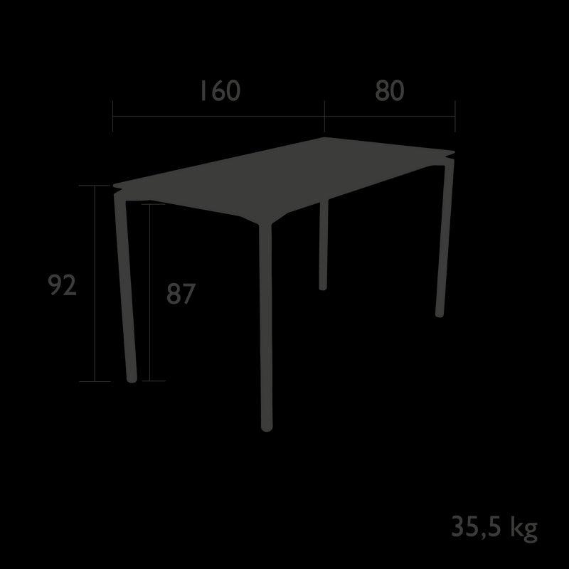 Fermob Calvi Table haute 160 x 80cm 