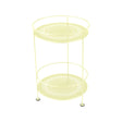 Fermob Guinguette Guéridon double plateau perforé Citron givré A6 