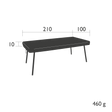 Fermob Housse de protection 210 x 100 pour table 