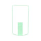 Fermob Itac Vase rectangulaire H 62cm Vert opaline 83 