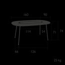 Fermob Lorette Table ovale 160 x 90cm 