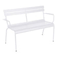 Fermob Luxembourg Banc de Jardin 2 places avec accoudoirs Blanc coton 01 