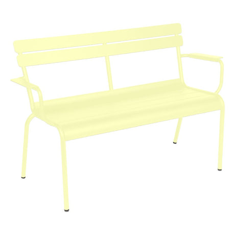 Fermob Luxembourg Banc de Jardin 2 places avec accoudoirs Citron givré A6 