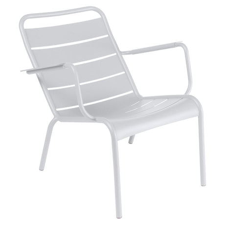 Fermob Luxembourg Fauteuil bas acier Blanc coton 01 