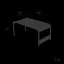 Fermob Luxembourg Grande table basse / banc 