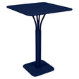 Fermob Luxembourg Guéridon haut 80 x 80cm Bleu abysse 92 