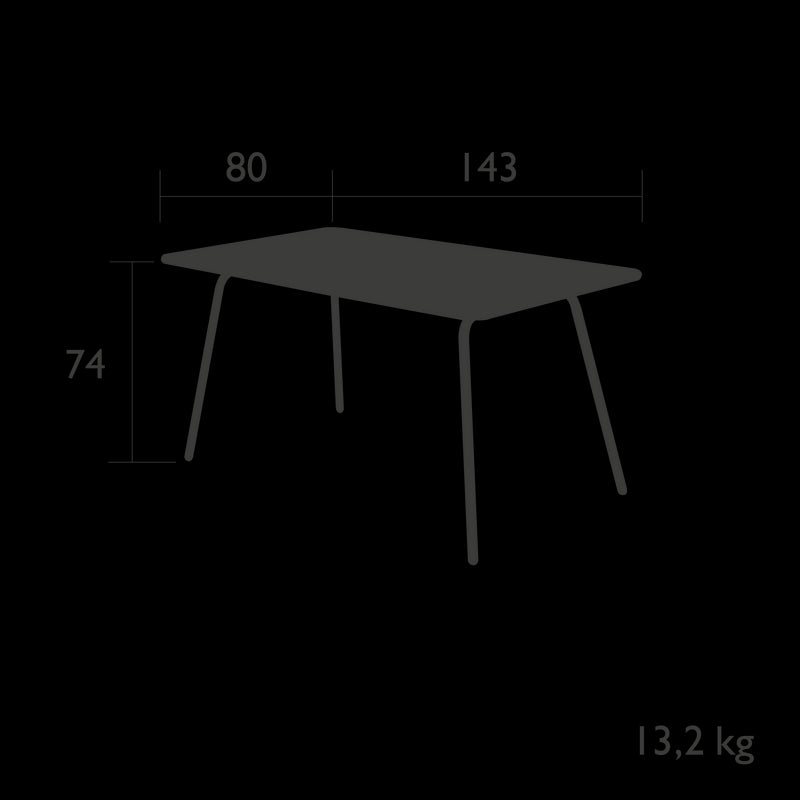 Fermob Luxembourg Table 143 x 80cm 