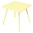 Fermob Luxembourg Table 4 Pieds 80 x 80cm Citron givré A6 
