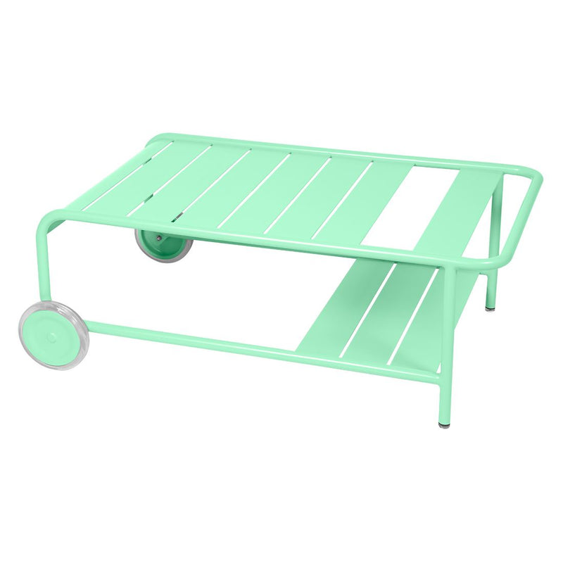 Fermob Luxembourg Table basse à roues Vert opaline 83 