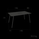 Fermob Monceau Table 146 x 80cm 