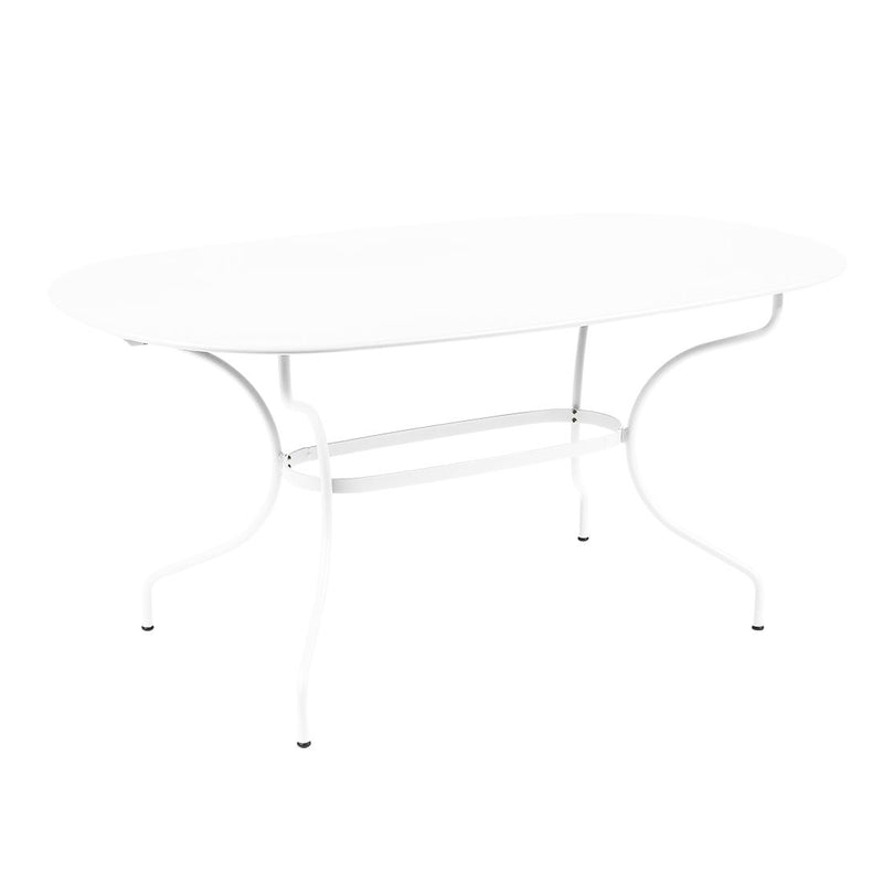 Fermob Opéra+ Table ovale 160 x 90cm Blanc coton 01 