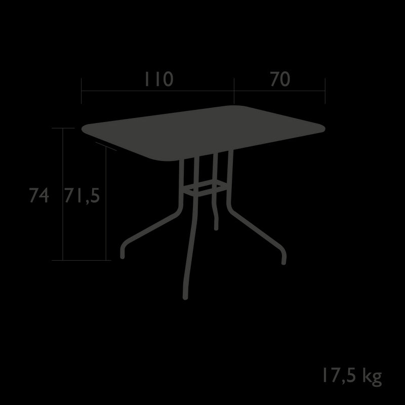 Fermob Pétale Table 110 x 70cm 
